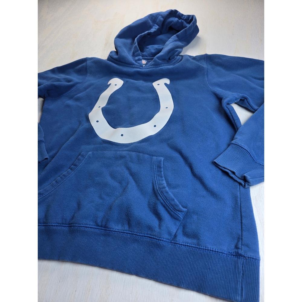 NFL Pro Line Indianapolis Colts Hoodie Kids Medium Blue Horseshoe Sweatshirt